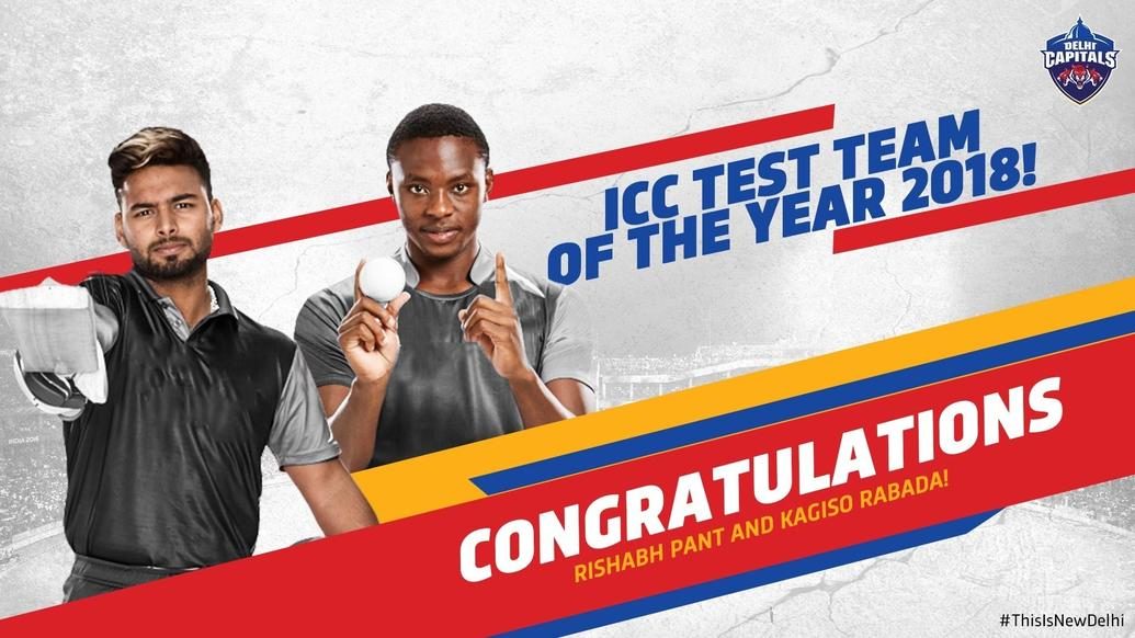 Rishabh Pant, Kagiso Rabada feature in ICC Test team of the year