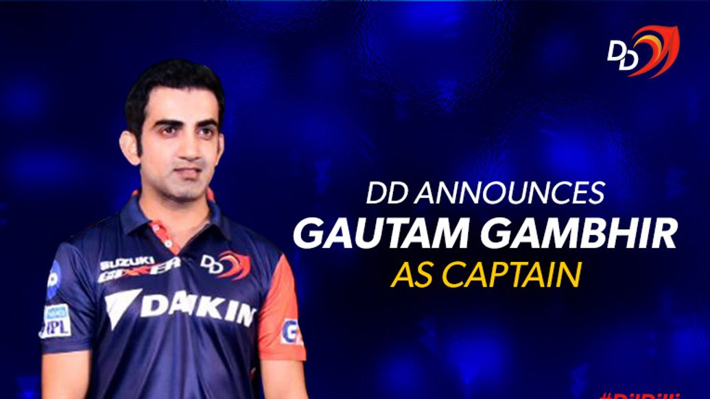 Gautam Gambhir named captain of DD