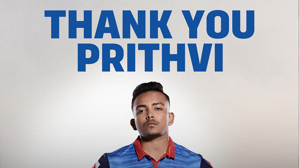 Thank You Prithvi Shaw