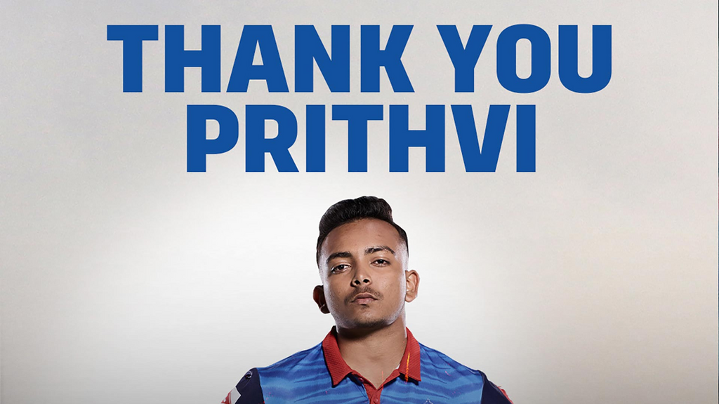 Thank You Prithvi Shaw Thank You Prithvi Shaw
