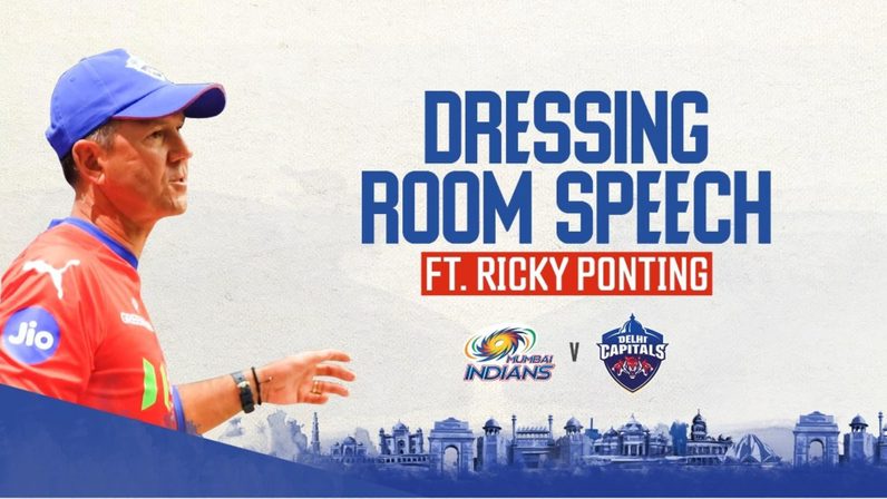 Dressing Room Speech ft. Ricky Ponting | MI vs DC | Delhi Capitals